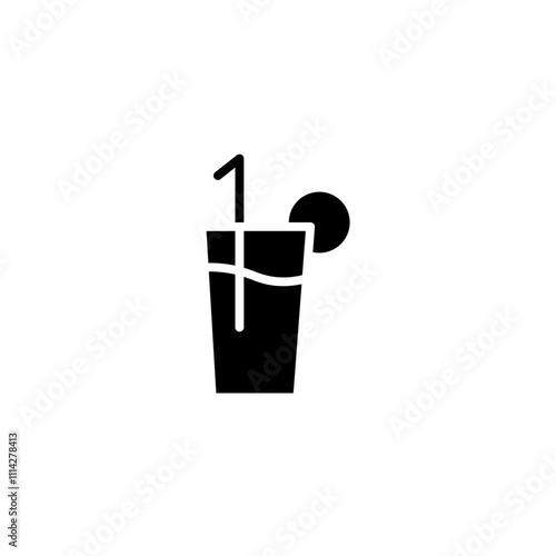 lemonade glyph icon