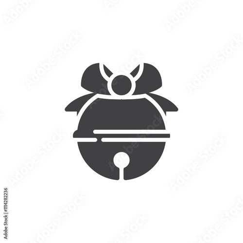 Santa s sleigh bell vector icon