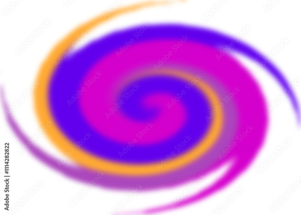 An abstract colorful transparent swirl shape spiral design element. An abstract colorful transparent swirl shape spiral design element.