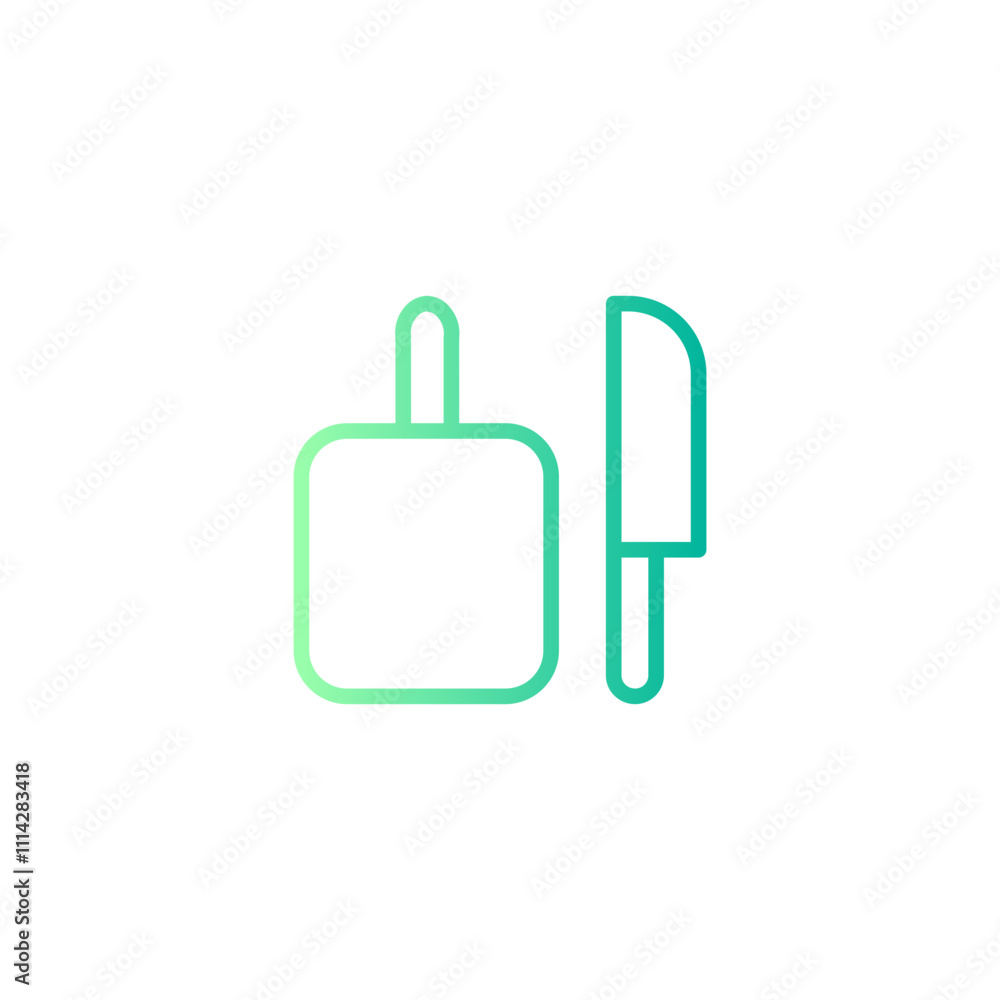 Obraz premium cutting board gradient icon