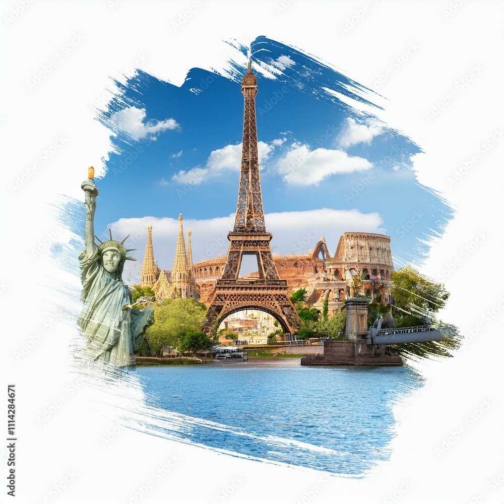 Obraz premium World Famous Place Travel Background Images