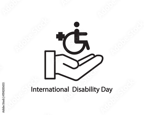 International disability day icon vector design symbol illustration