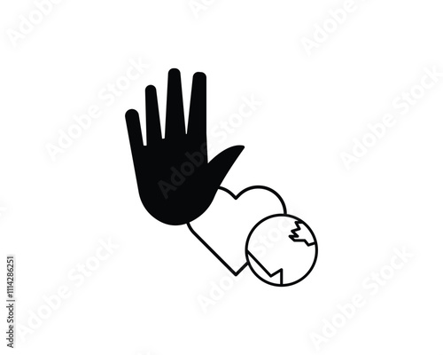 International volunteer day icon vector symbol design illustration