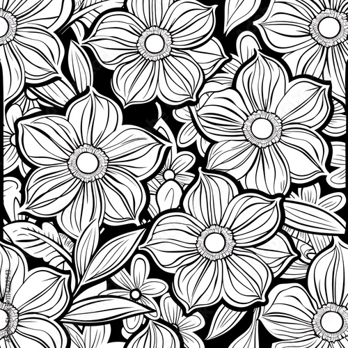 Exploring intricate floral patterns nature art black and white design artistic viewpoint aesthetic concept