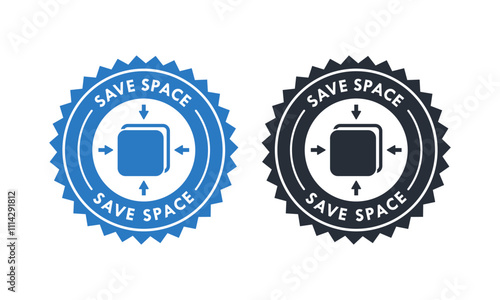 Save space design badge logo template illustration