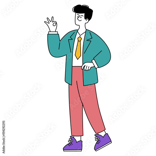 Businessman. Flat Vector Illustration