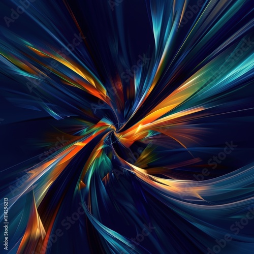 Colorful abstract swirl of light and motion