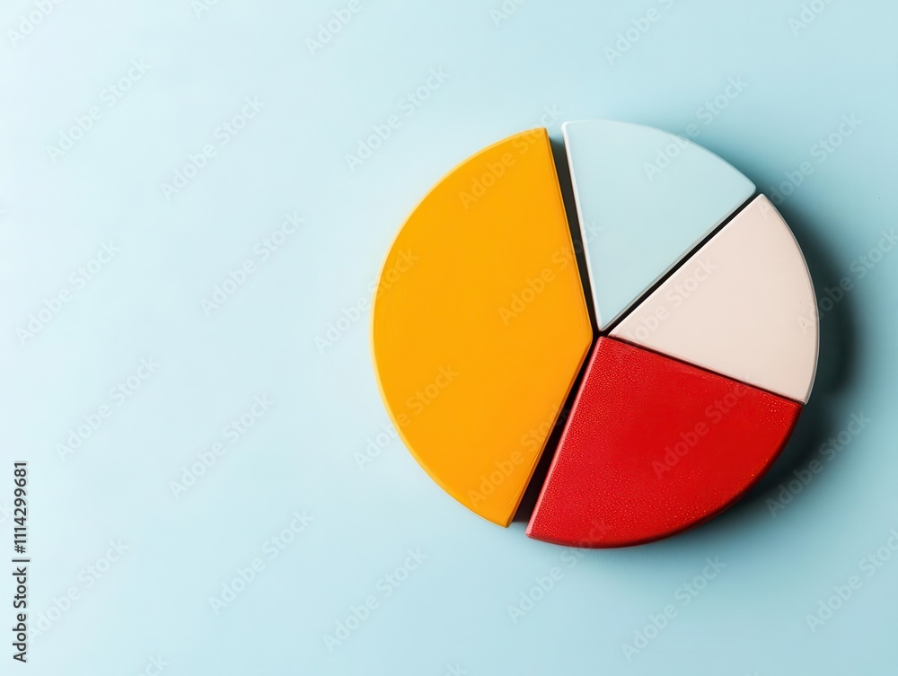 Pie chart breaking down retail sales by product category, symbolizing changing consumer preferences Pie chart breaking down retail sales by product category, symbolizing changing consumer preferences