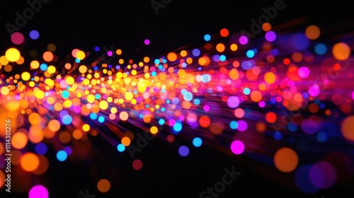 Wallpaper Mural Vibrant Abstract Light Trails: A Symphony of Colors Torontodigital.ca