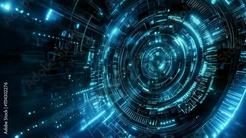 Wallpaper Mural Digital Dark Glowing Abstract Background with Futuristic Patterns and Vibrant Lights new beautiful stock video footage animation AI Torontodigital.ca