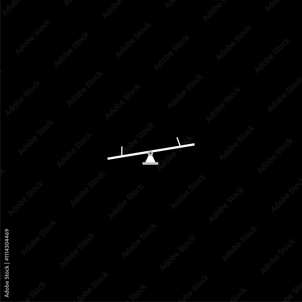 Seesaw icon isolated on dark background Seesaw icon isolated on dark background