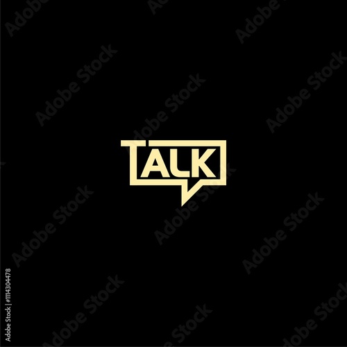 Talk letter icon isolated on dark background