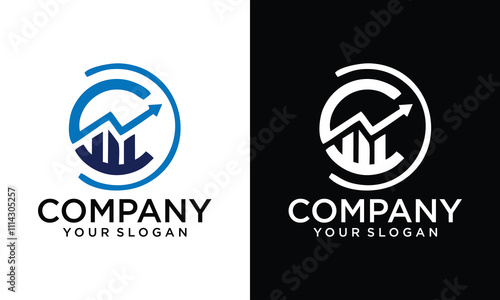 Creative Letter C Finance and Marketing concept logo designs for Graph, Stats and Finance. Vector illustration