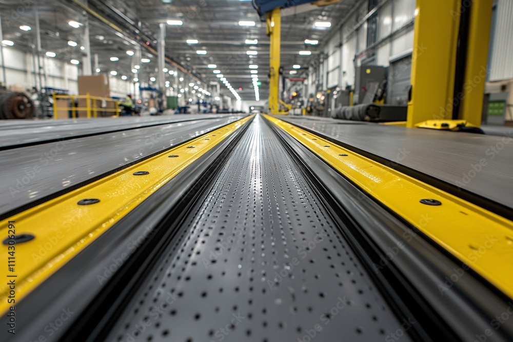 Industrial Factory Conveyor Belt System Manufacturing Process Automated Production Line Industrial Factory Conveyor Belt System Manufacturing Process Automated Production Line