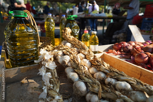 Fototapeta Naklejka Na Ścianę i Meble -  farmer's market of Rhodes , fresh products on the stalls