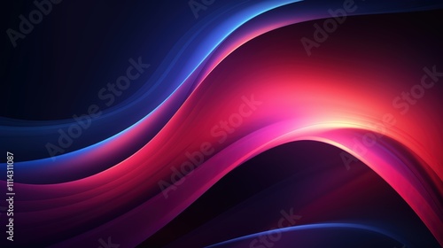 Wallpaper Mural Vibrant abstract waves in purple and pink hues Torontodigital.ca