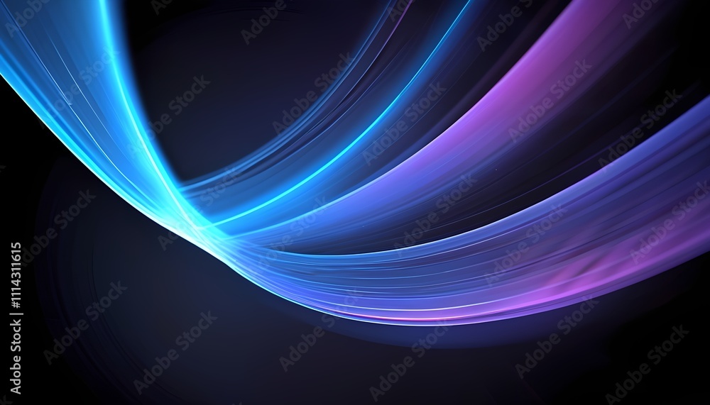 Fototapeta premium Abstract Blue and Purple Glowing Light Stream