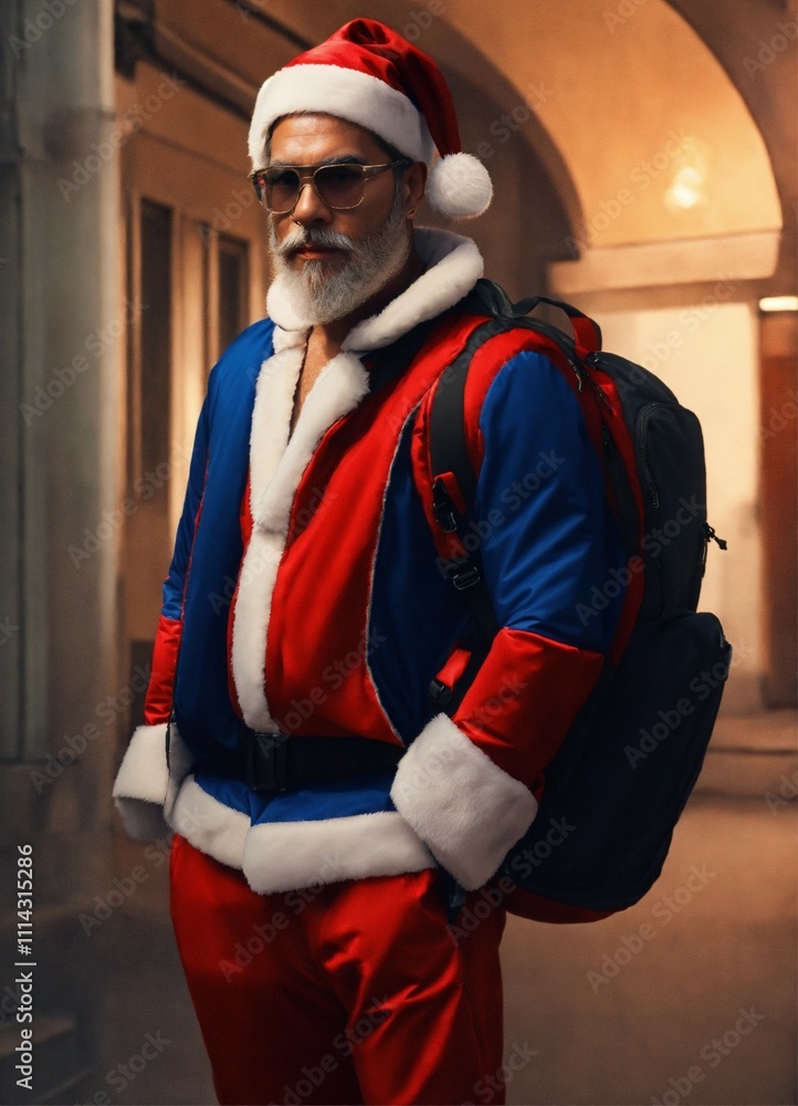 Obraz premium Festive Christmas and Holiday Fashion Photography Showcasing Seasonal Outfits, Joyful Celebrations, and Winter Style