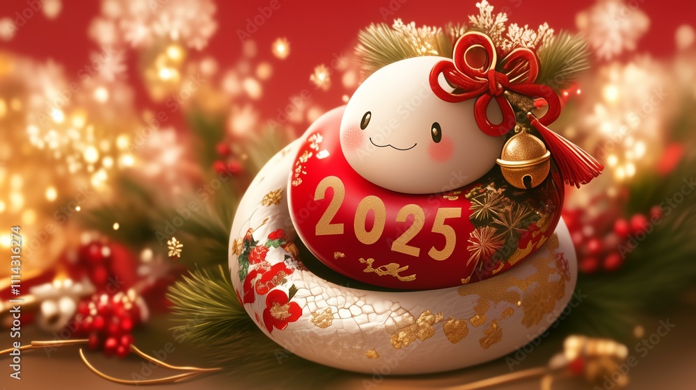 年賀状のイラスト素材_巳年(2025) 年賀状のイラスト素材_巳年(2025)