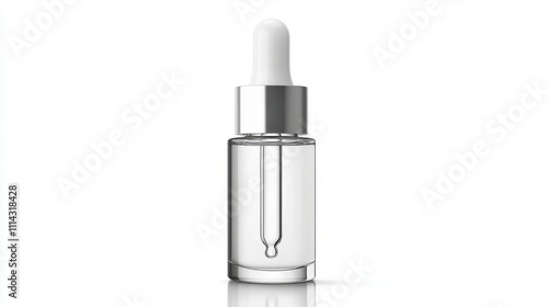 dropper bottle product packaging for beauty and skincare on white background