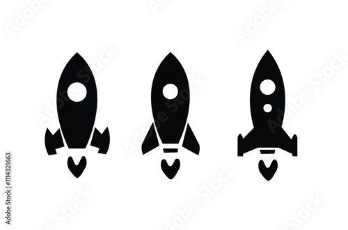 Rocket icon set. Startup icon vector. Abstract rocket
