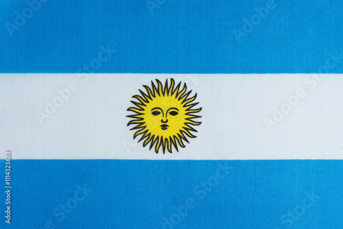 National flag Argentina in closeup. photo