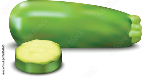 green pepper isolated on white background