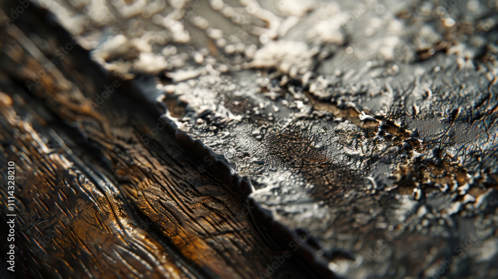 High-resolution close-up capturing intense textures of rough and smooth surfaces in realistic detail High-resolution close-up capturing intense textures of rough and smooth surfaces in realistic detail