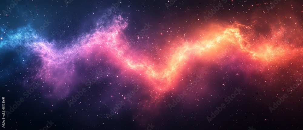 Obraz premium A poster header banner design featuring a dark, grainy gradient background with shades of purple, black, and blue, along with glowing background noise and ample copy space