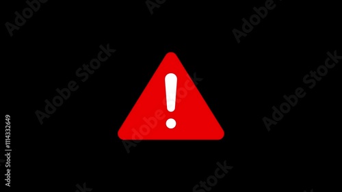 alert risk safety danger road warning sign sign symbol animated on background.