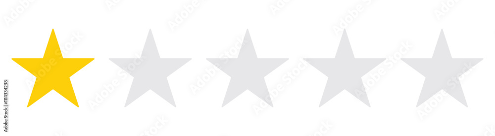 Product rating or customer review with gold stars set collection. Graphic symbol flat design interface illustration elements for app ui ux web banner button vector isolated on white background Product rating or customer review with gold stars set collection. Graphic symbol flat design interface illustration elements for app ui ux web banner button vector isolated on white background