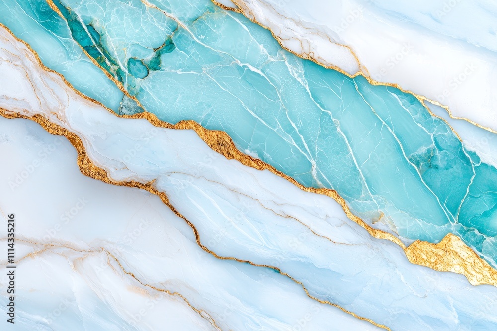 Naklejka premium An intricate, swirling pattern with gold details set against a teal backdrop.