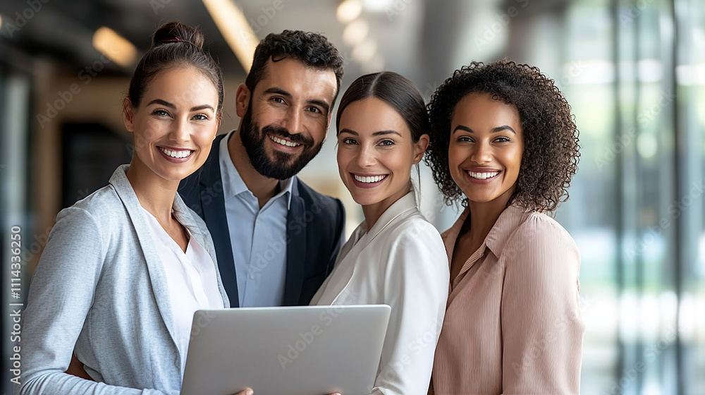 Diverse professionals working together in a modern coworking space. Diverse professionals working together in a modern coworking space.