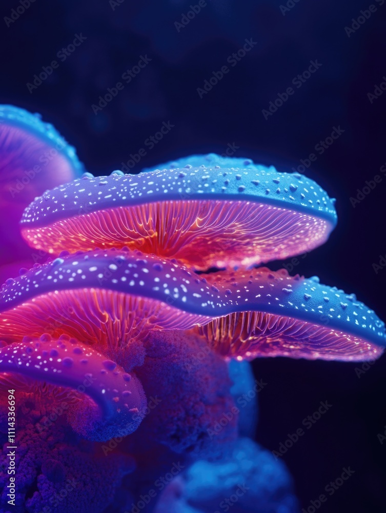 Obraz premium Purple mushrooms close up