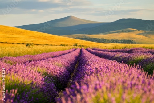 Lavender Fields Rolling Hills Scenic Landscape photo