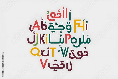 Arabic calligraphy style. photo