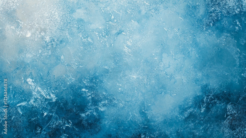Fototapeta premium Abstract blue ice texture background.