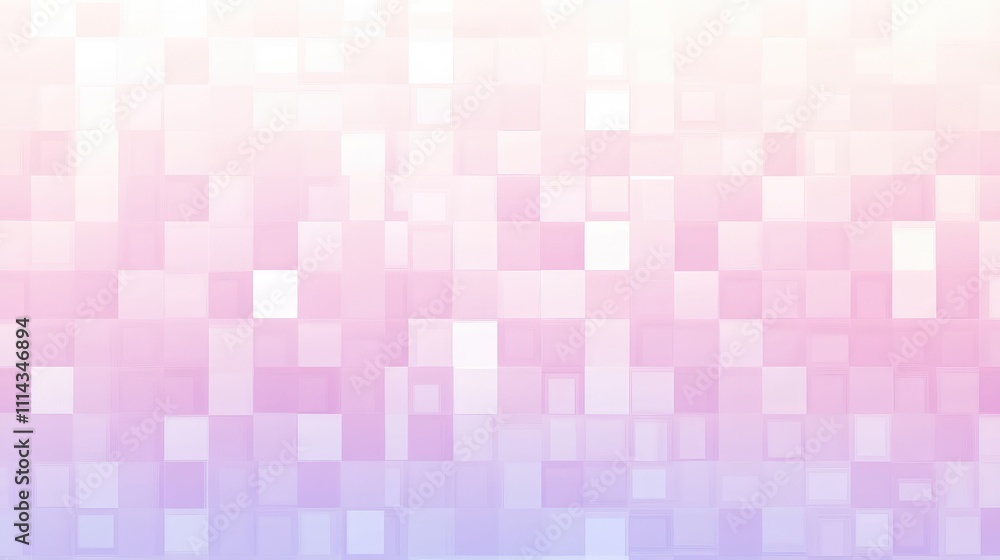 A pixelated background in muted pastel tones, with squares arranged in a soft gradient pattern, blending from pink to lavender A pixelated background in muted pastel tones, with squares arranged in a soft gradient pattern, blending from pink to lavender