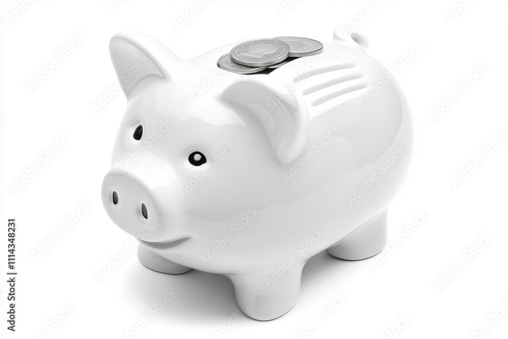 Elegant White Piggy Bank for Savings: A Simple and Adorable Investment Elegant White Piggy Bank for Savings: A Simple and Adorable Investment