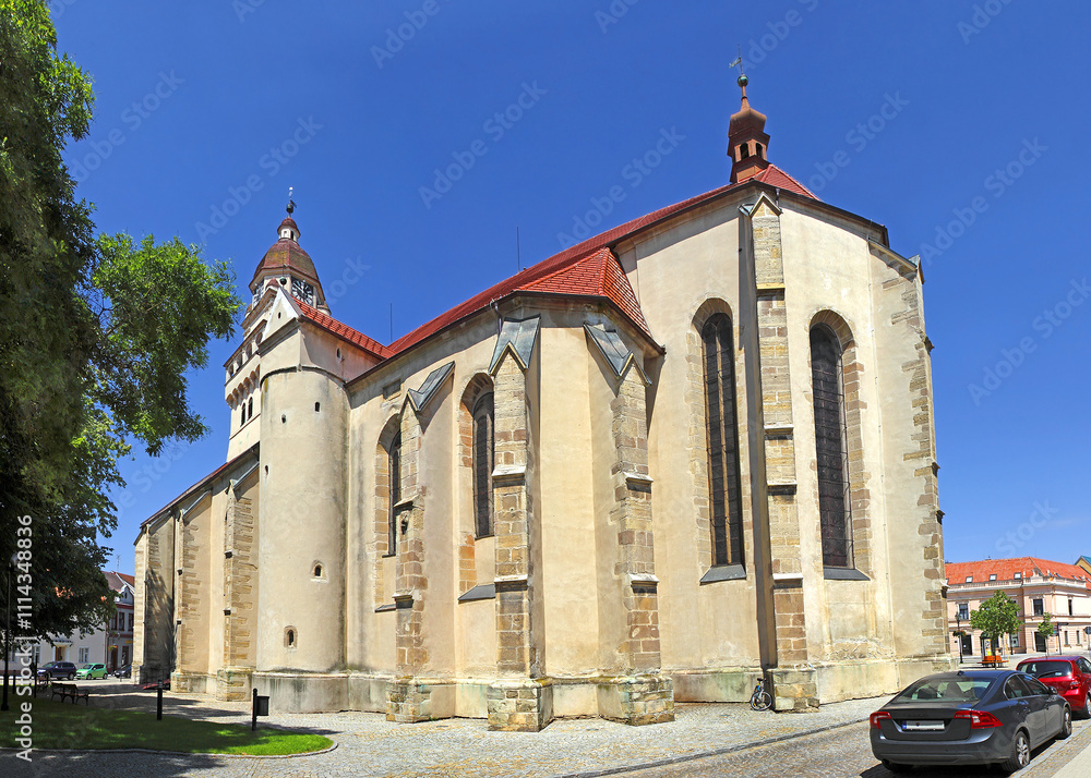 Square with the Parish Church St. Michael and Chapel of St Ann, in the heart of Town Skalica, Slovakia