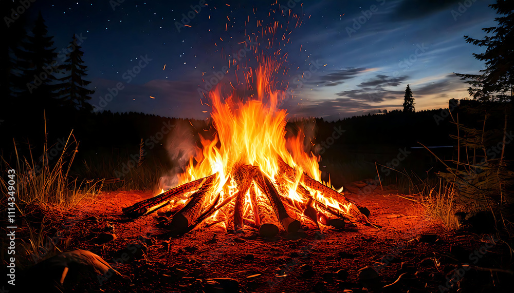 bonfire under the dark sky bonfire under the dark sky