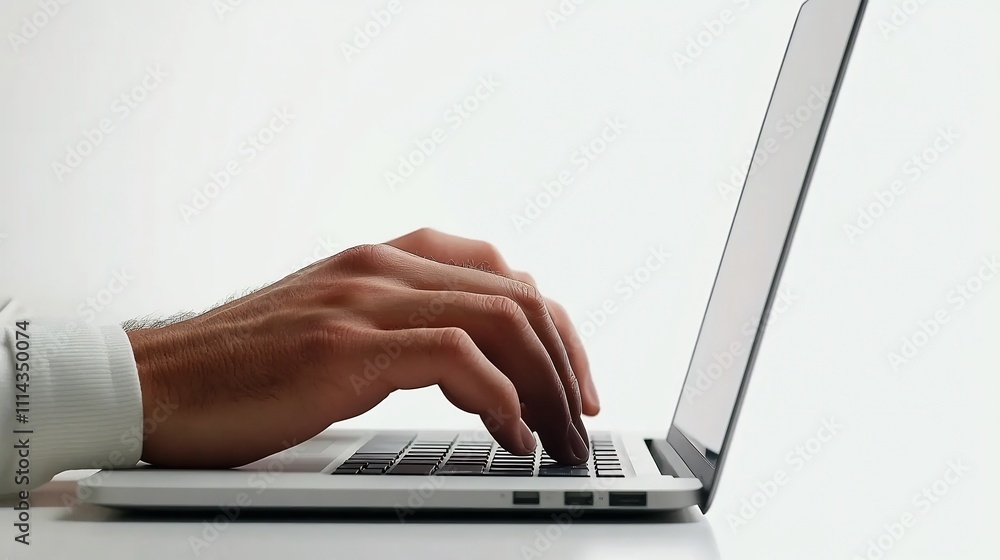 Close-up of Hands Typing on a Laptop Keyboard Close-up of Hands Typing on a Laptop Keyboard