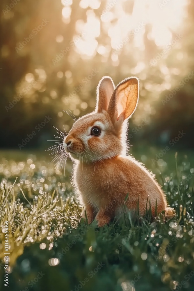 Small rabbit in grass Small rabbit in grass