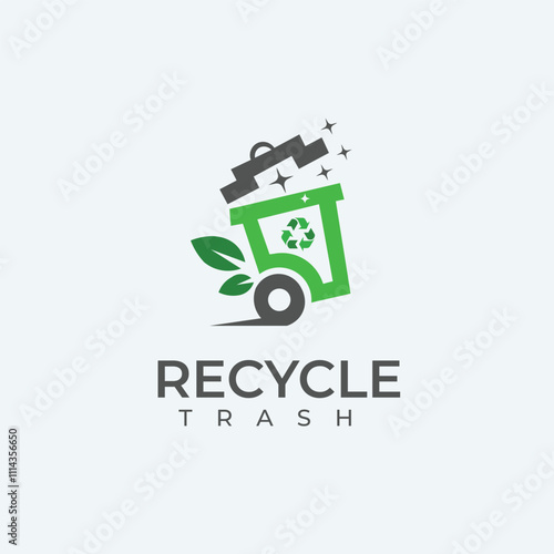  Trash Bin Logo Design Vector
