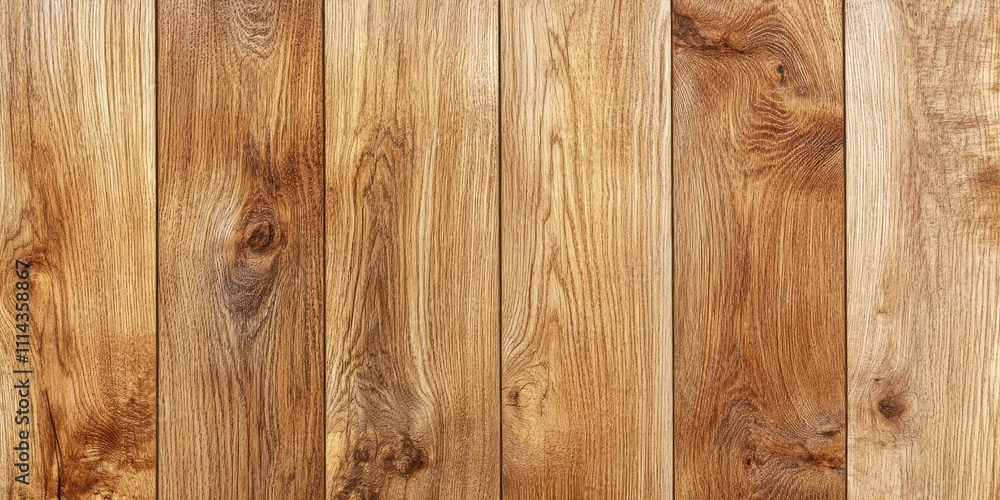 Naklejka premium Vibrant and richly colored oak wood texture serves as a captivating background. The bright hues of oak wood create an appealing visual that enhances any design.