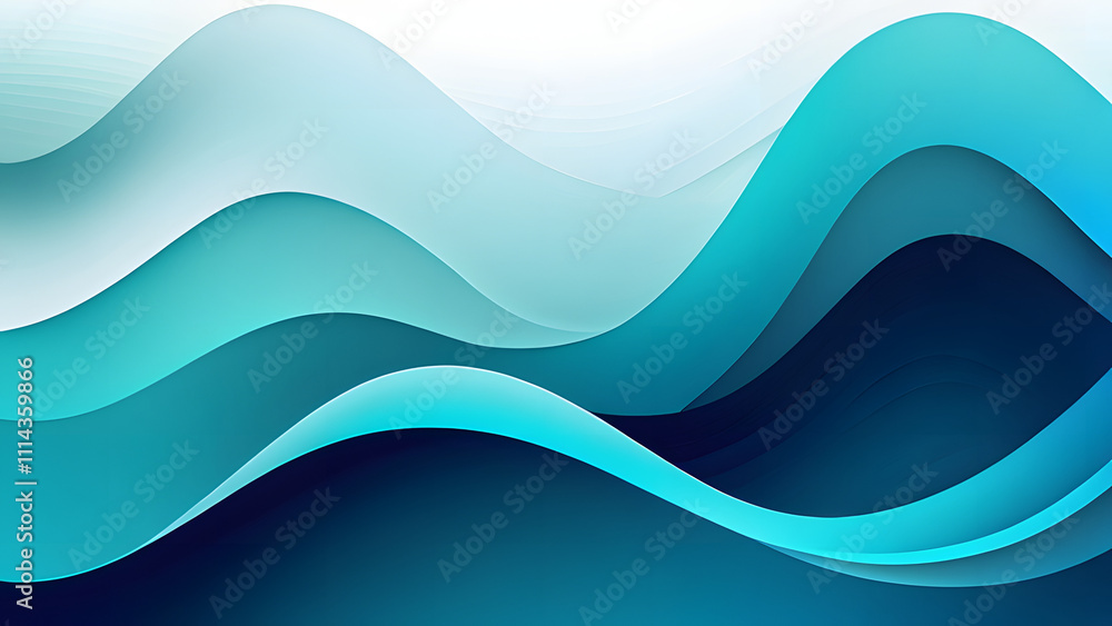 Fototapeta premium Abstract Blue Wave Vector Design for Web Banner and Wallpaper Backgrounds