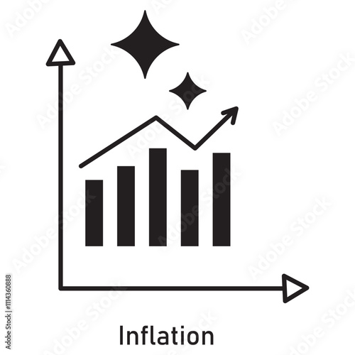 Inflation Ion, Understanding Inflation and Its Economic Impact, Strategies to Manage Rising Costs in an Inflationary Economy icon, Vector