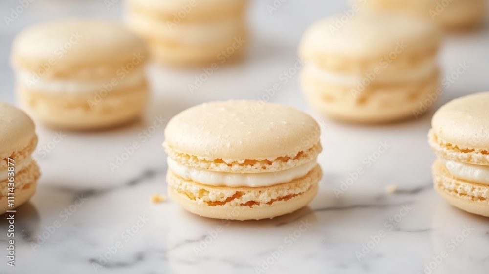 Fototapeta premium Easy French Macarons With Copy Space