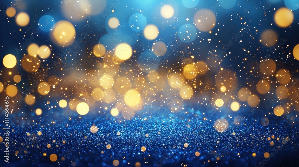 Soft Golden and Deep Sapphire Background with Illuminated Bokeh Effects for Stunning Visuals Soft Golden and Deep Sapphire Background with Illuminated Bokeh Effects for Stunning Visuals