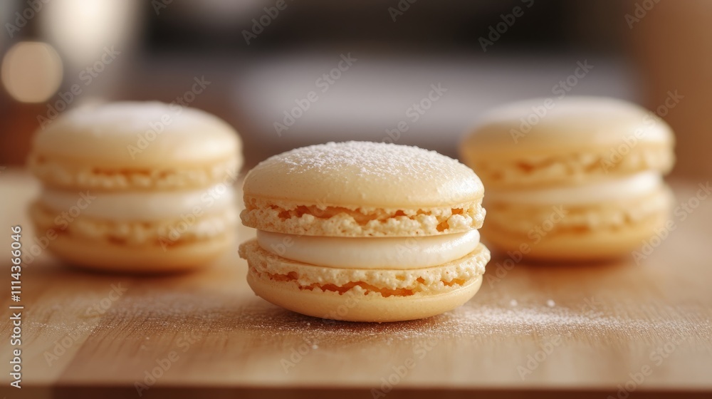Fototapeta premium Easy French Macarons With Copy Space